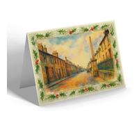 CHRISTMAS NOTELET - High Street, Sanquhar - Vintage Art Style