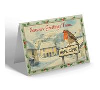 CHRISTMAS NOTELET - Hope Cove - Cottages - Vintage Design