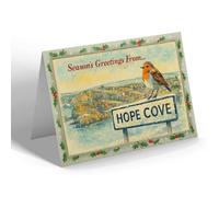 CHRISTMAS NOTELET - Hope Cove - from Bolt Tail - Vintage Design