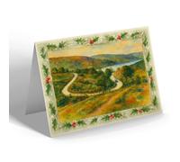 CHRISTMAS NOTELET - Horse Shoe Bend, Elan Valley - Vintage Art Style