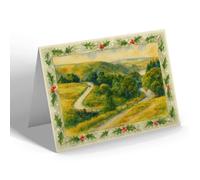 CHRISTMAS NOTELET - Horseshoe Bend Elan Valley Llandrindod Wells - Vintage Art Style