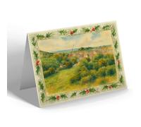 CHRISTMAS NOTELET - House Where St David Born, Llannon - Vintage Art Style