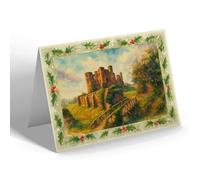 CHRISTMAS NOTELET - Kenilworth Castle from Mortimers Chamber - Vintage Art Style