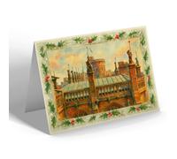 CHRISTMAS NOTELET - Kings Beasts, St George's Chapel, Windsor - Vintage Art Style
