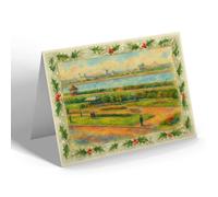 CHRISTMAS NOTELET - King's Gardens Pleasure Grounds, Southport - Vintage Art Style