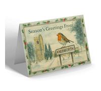 CHRISTMAS NOTELET - Knebworth - St. Mary's Church - Vintage Design