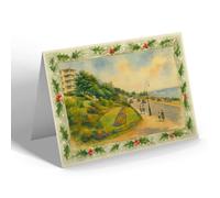 CHRISTMAS NOTELET - Leas & Western Promenade Westcliff-on-Sea - Vintage Art Style