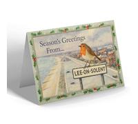 CHRISTMAS NOTELET - Lee-on-Solent - View from the Tower - Vintage Design