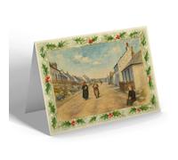 CHRISTMAS NOTELET - Lerwick, The Fisher Quarter - Vintage Art Style