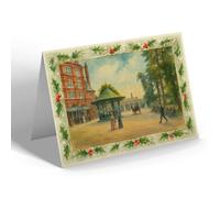 CHRISTMAS NOTELET - Llandrindod Wells, Pump Room - Vintage Art Style