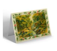 CHRISTMAS NOTELET - Llandrindod Wells. The Alpine Bridge - Vintage Art Style