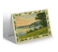 CHRISTMAS NOTELET - Llandrindod Wells. The Lake (b) - Vintage Art Style