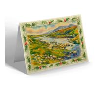 CHRISTMAS NOTELET - Loch Scelter, North Uist - Vintage Art Style