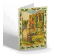 CHRISTMAS NOTELET - London. John Wesley's Grave - Vintage Art Style