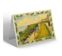 CHRISTMAS NOTELET - Madeira Walk, Folkestone (a) - Vintage Art Style