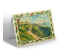 CHRISTMAS NOTELET - Madeira Walk, Folkestone (b) - Vintage Art Style