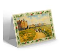 CHRISTMAS NOTELET - Madeira Walk, The Leas, Folkestone - Vintage Art Style