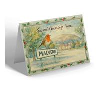 CHRISTMAS NOTELET - Malvern - Barnard's Green - Vintage Design b