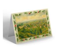 CHRISTMAS NOTELET - Malvern from the Hills (b) - Vintage Art Style