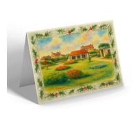 CHRISTMAS NOTELET - Marine Gardens from the West, Bognor Regis - Vintage Art Style