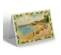 CHRISTMAS NOTELET - Marine Walk, Jane Austen's Corner Lyme Regis - Vintage Art Style