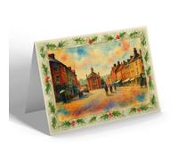 CHRISTMAS NOTELET - Market Place, Henley-on-Thames - Vintage Art Style