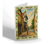 CHRISTMAS NOTELET - Mol's Coffee House, Exeter (a) - Vintage Art Style