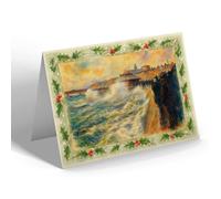 CHRISTMAS NOTELET - Morecambe. High Tide (b) - Vintage Art Style