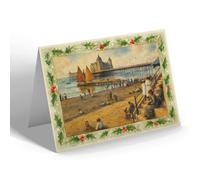 CHRISTMAS NOTELET - Morecambe. The Central Pier, East End - Vintage Art Style
