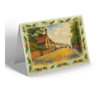 CHRISTMAS NOTELET - Newmarket Road, Cambridge - Vintage Art Style