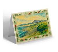 CHRISTMAS NOTELET - North Uist from Balivanich, Benbecula - Vintage Art Style