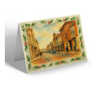 CHRISTMAS NOTELET - Nottingham Street, Melton Mowbray - Vintage Art Style