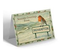 CHRISTMAS NOTELET - Okehampton - Tors & Camp - Vintage Design