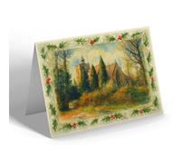 CHRISTMAS NOTELET - Old Parish Church, Aldershot - Vintage Art Style