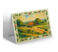 CHRISTMAS NOTELET - Old Warren House, The Denes, Lowestoft (b) - Vintage Art Style