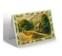 CHRISTMAS NOTELET - On Fingle Bridge - Vintage Art Style