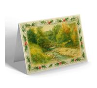 CHRISTMAS NOTELET - On the Gynack Bridge from Side, Kingussie - Vintage Art Style