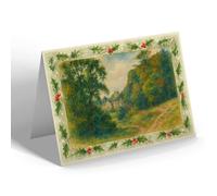CHRISTMAS NOTELET - Pilton Manor & Church - Vintage Art Style