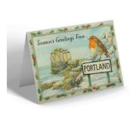 CHRISTMAS NOTELET - Portland - Pulpit Rock - Vintage Design