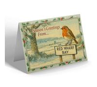 CHRISTMAS NOTELET - Red Wharf Bay - A Peep through the Trees - Vintage Design