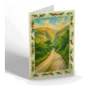 CHRISTMAS NOTELET - Redhurst Manifold Valley, Wetton - Vintage Art Style