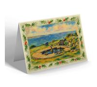 CHRISTMAS NOTELET - Rest Corner, Bay View Holiday Estate Brixham - Vintage Art Style