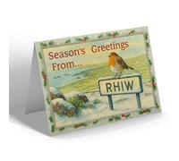 CHRISTMAS NOTELET - Rhiw - Peep Through the Rocks - Vintage Design