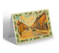 CHRISTMAS NOTELET - Rhos Road from Promenade, Rhos-on-Sea - Vintage Art Style