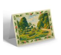 CHRISTMAS NOTELET - Rougemont Castle Gardens, Exeter - Vintage Art Style