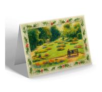 CHRISTMAS NOTELET - Rougemont Castle Grounds, Exeter (b) - Vintage Art Style