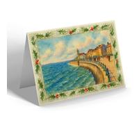 CHRISTMAS NOTELET - Sandilands Promenade, Morecambe - Vintage Art Style
