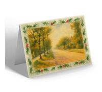 CHRISTMAS NOTELET - Sea View Avenue, West Mersea - Vintage Art Style