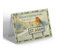 CHRISTMAS NOTELET - St. Asaph - Post Office Square - Vintage Design
