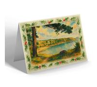 CHRISTMAS NOTELET - St Catherine's Bay, Jersey (a) - Vintage Art Style